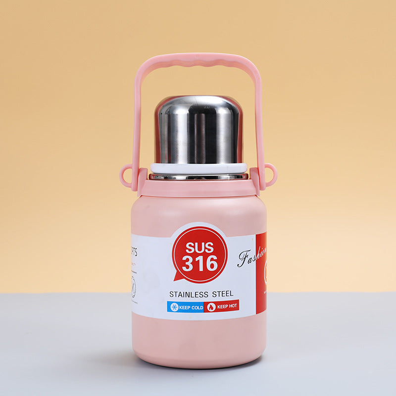 316 Stainless Steel Large-Capacity Water Bottle - Portable King Kong Cup for Outdoor & Office, School Use