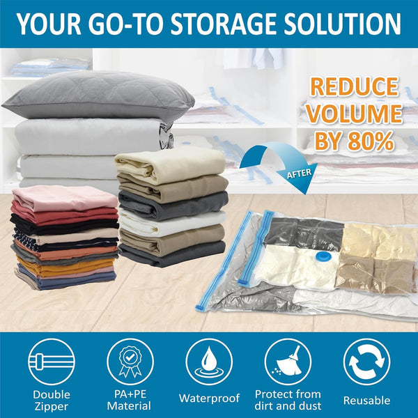 Travel Vac™ + Vacuum Storage Bags with Hand Pump 5pcs