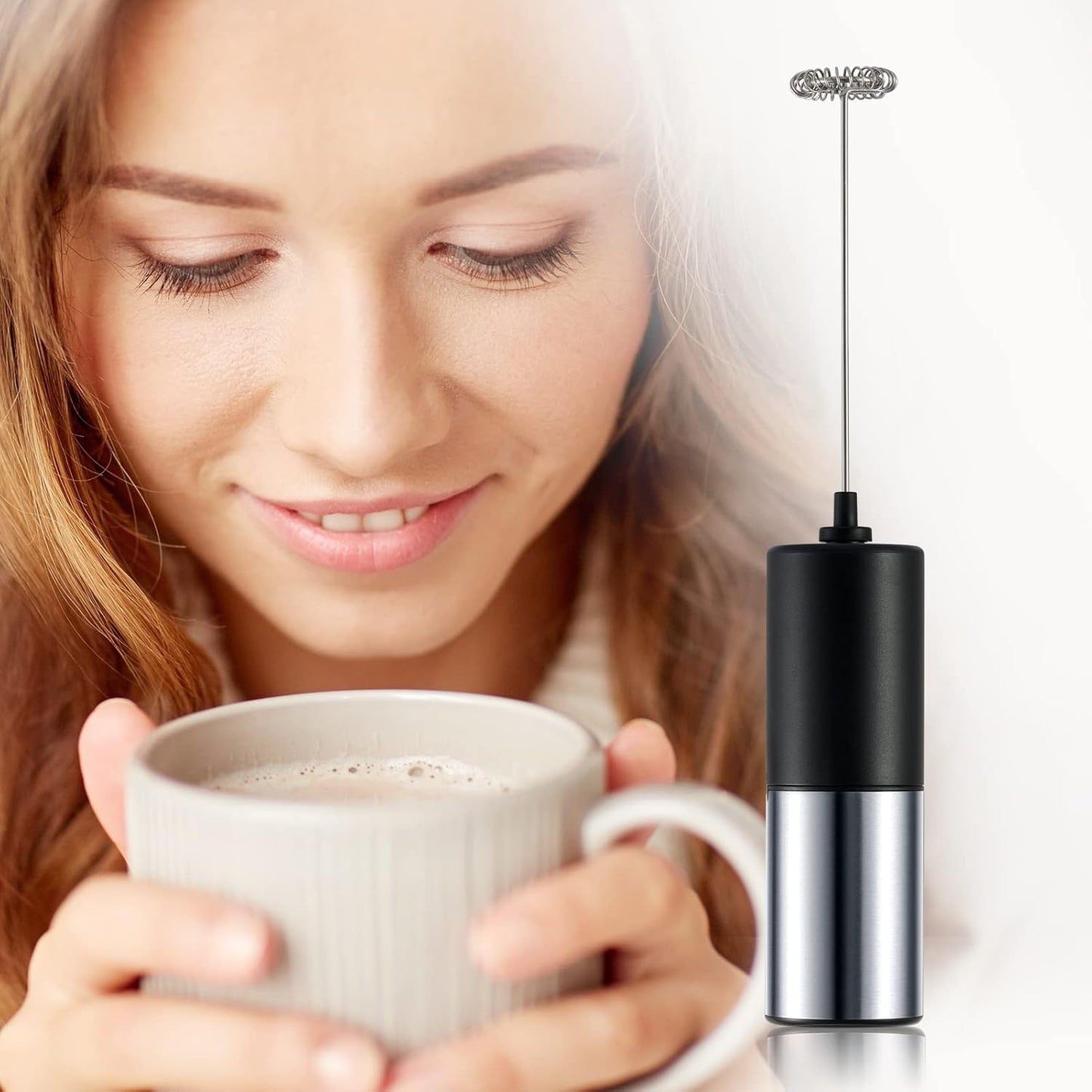 Steel Handheld  Frother  For Coffee Egg Beater