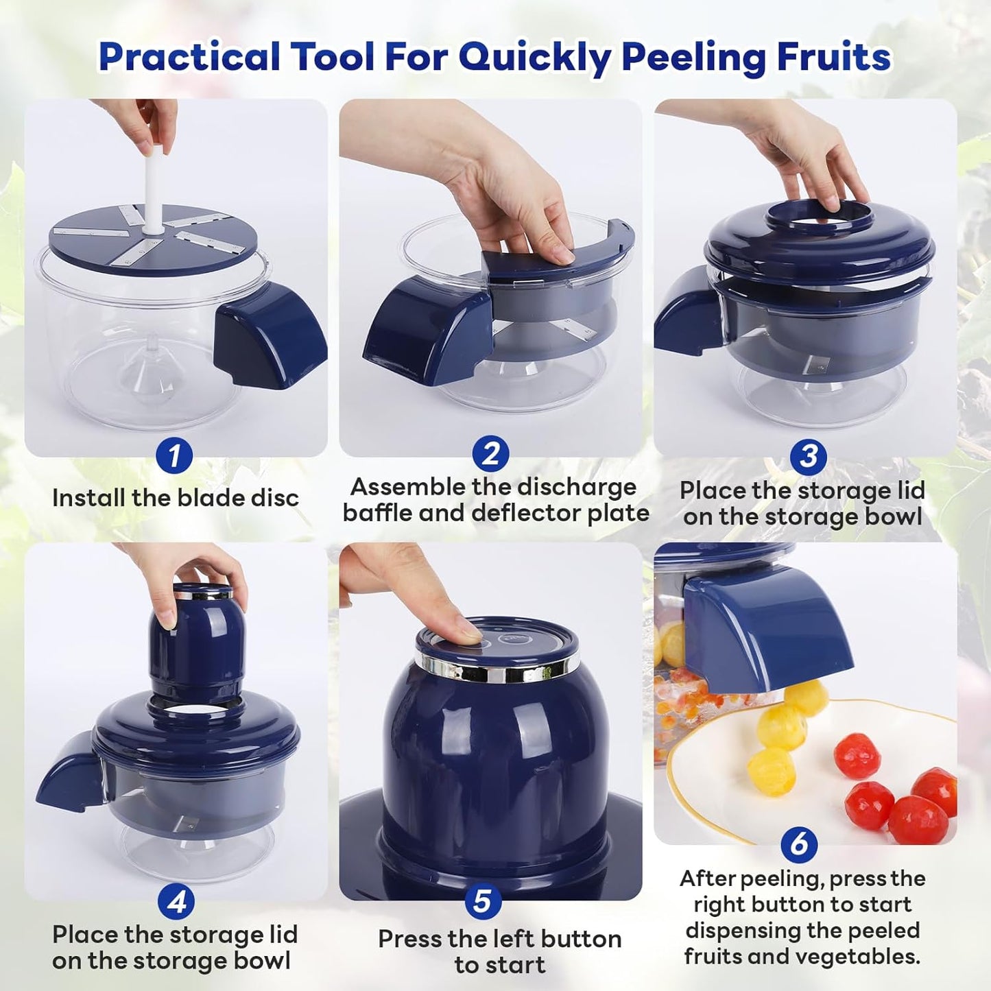 Rechargable Automatic Electric Peeler Machine