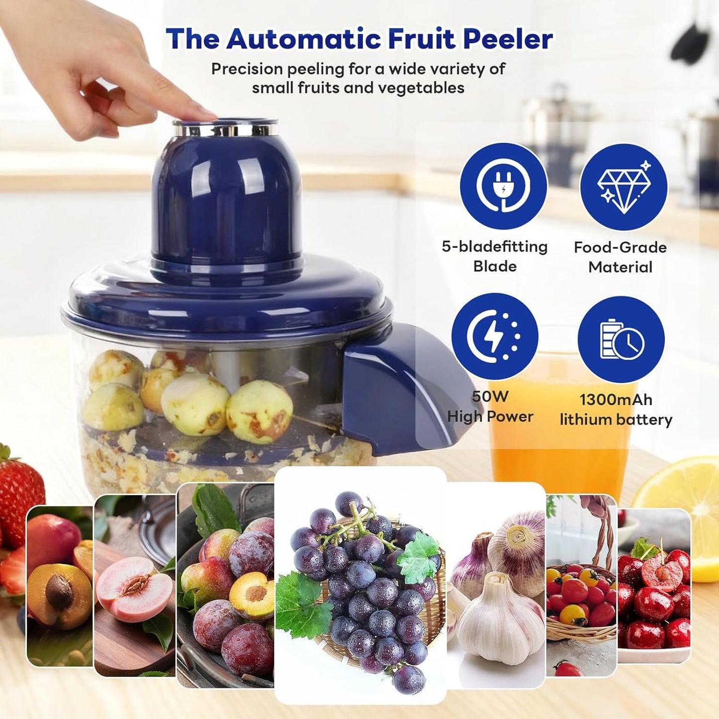 Rechargable Automatic Electric Peeler Machine